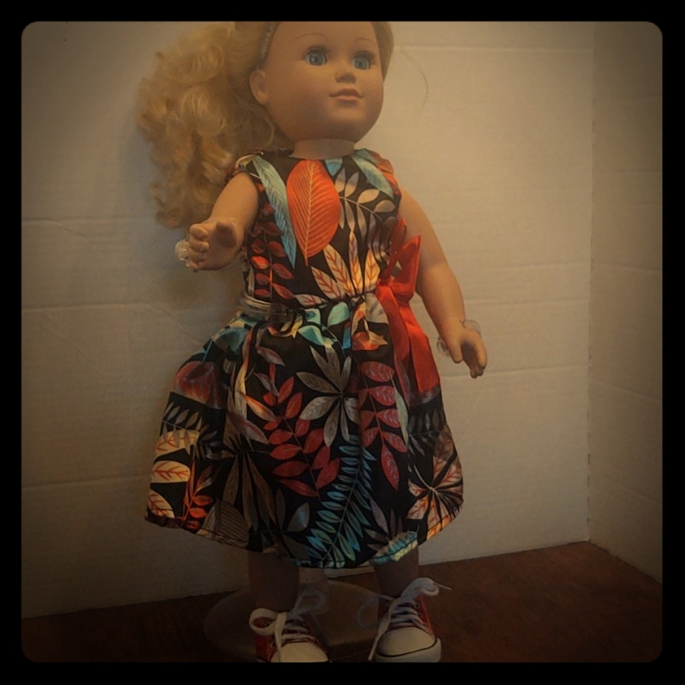 - Outfit - Dress and Shoes for 18- inch doll